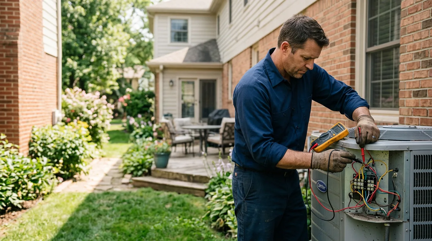 HVAC technician working near Kelleys Island, OH